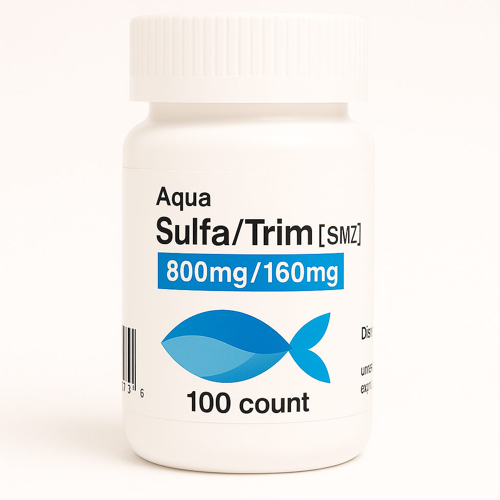 Fish Sulfa (Sulfamethoxazole/ Trimethoprim) 960mg 100 Tablets