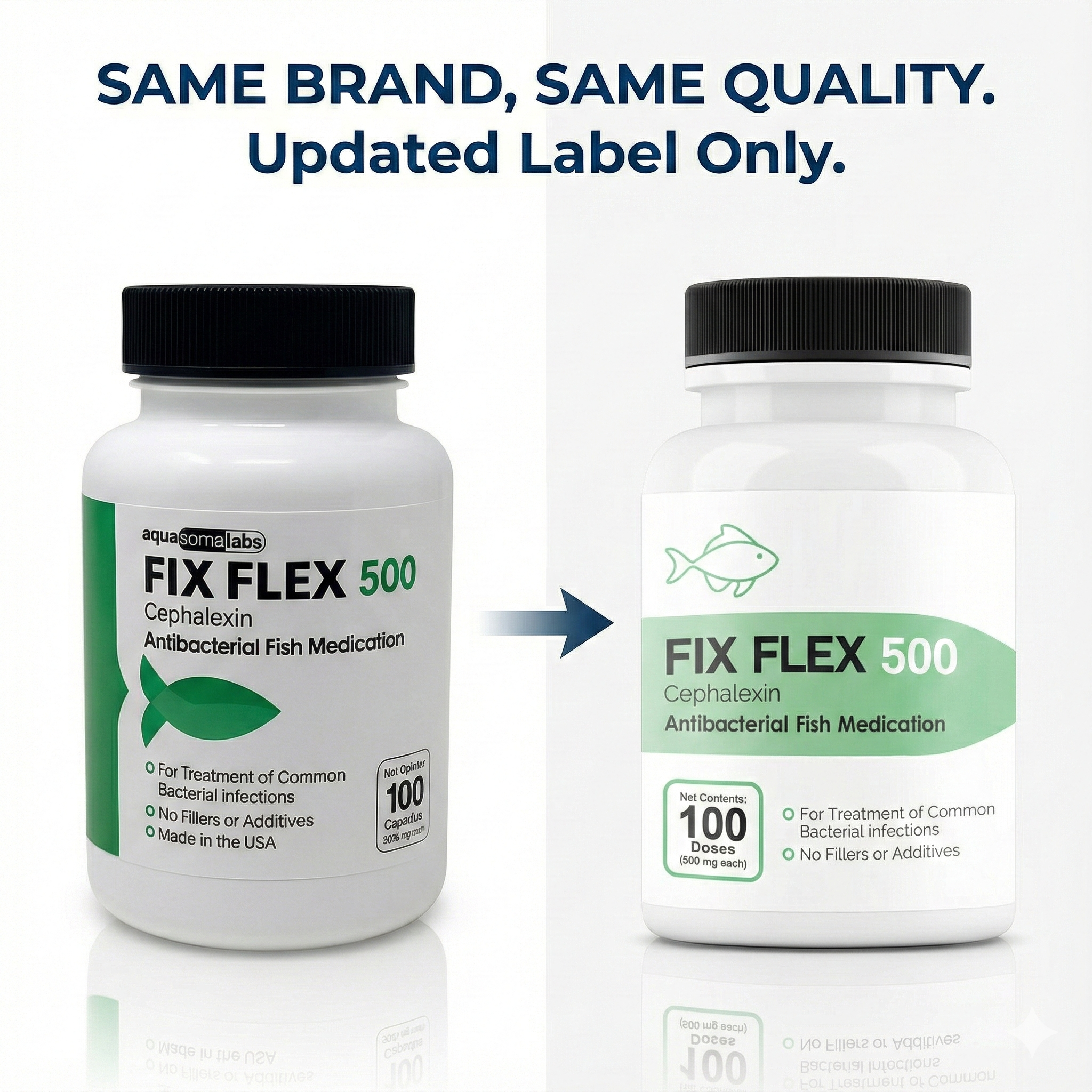 Fish Flex Cephalexin 500mg – 100 Capsules | Aquarium Fish Antibiotics ...